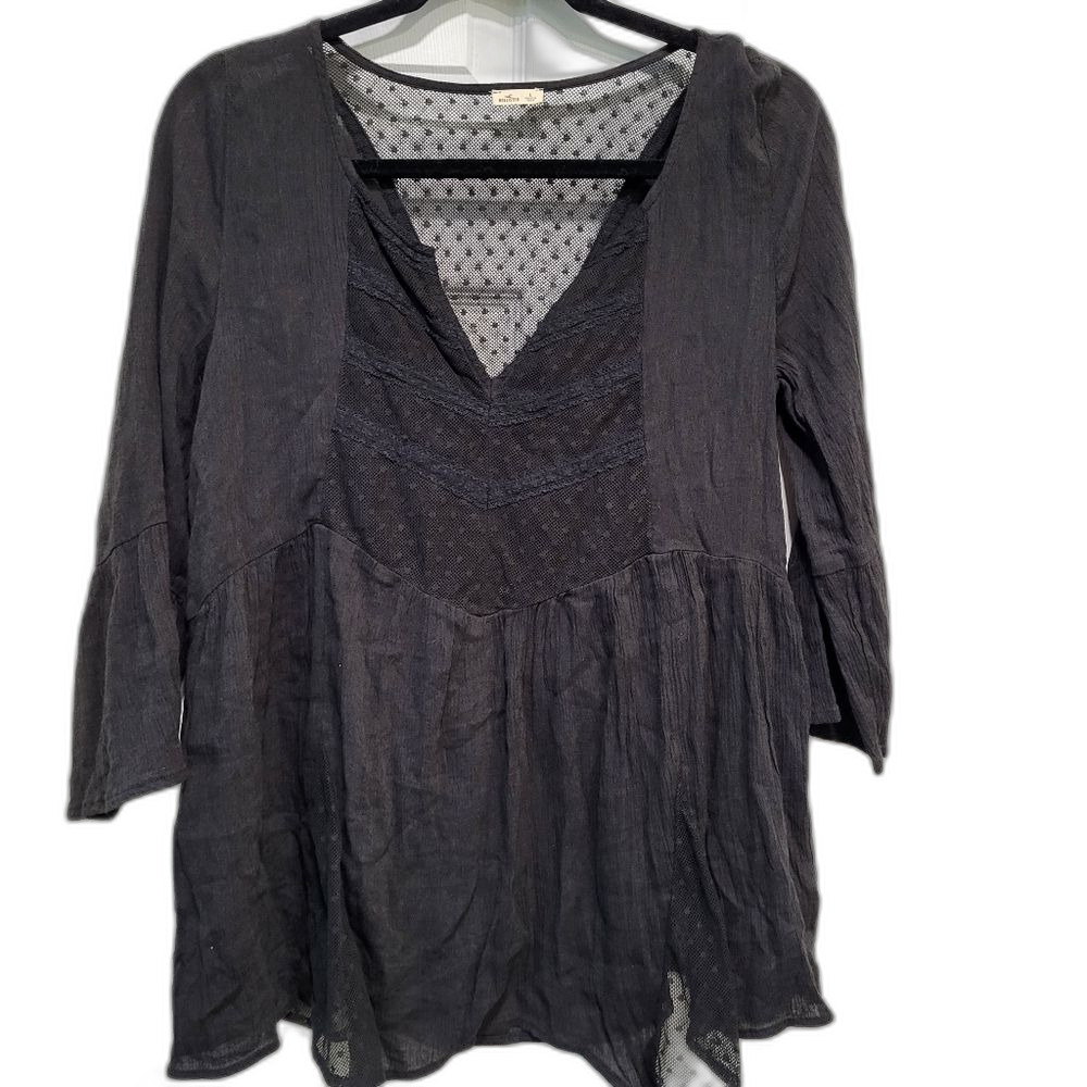 Boho Top with Mesh Accents Large
